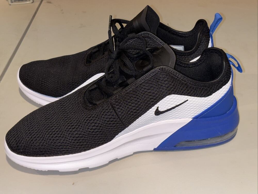 Nike Air Max Motion 2 AO0266-001 Black Blue White Men’s Size 12 New No Box